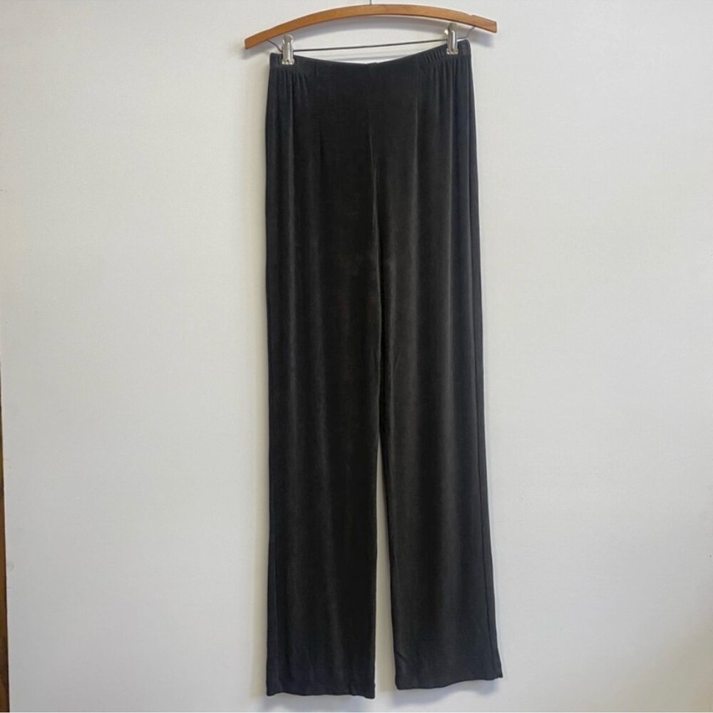 CHICO'S Travelers Quinn Slinky Pants wide leg high waisted black XL 16 Short